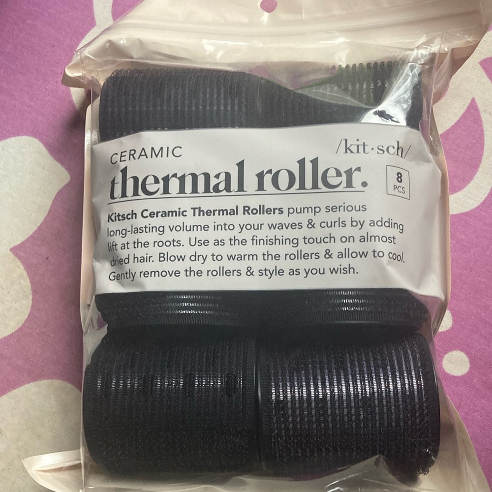 Kitsch Ceramic Thermal Rollers - Sleek Black
